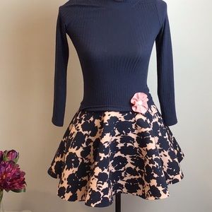 Iris & Ivy navy and pink dress